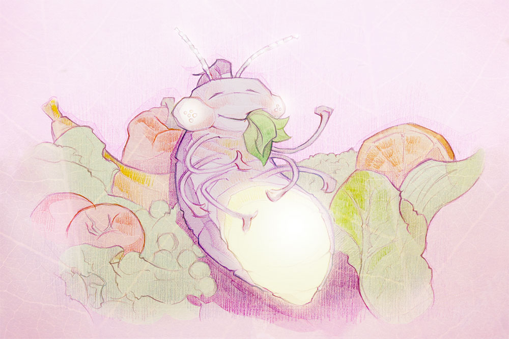 Illustrated Tales. For Yiya, ¡the little glow worm! Lucía Sánchez Ramos in www.cincominutitosmas.com