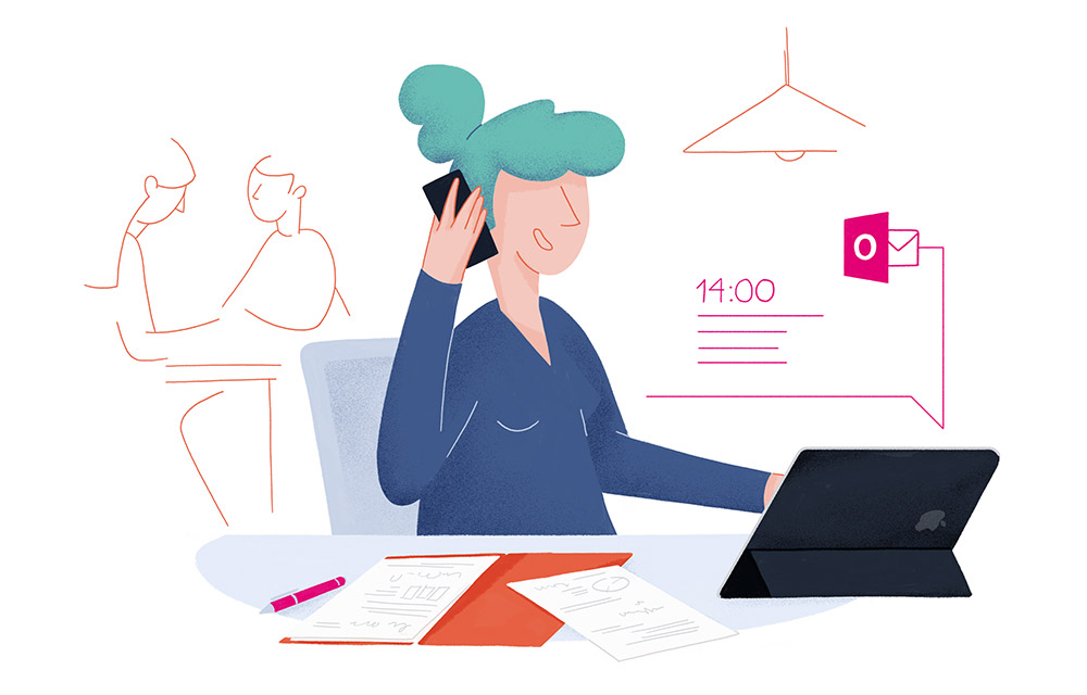 Telekom illustrated newsletter